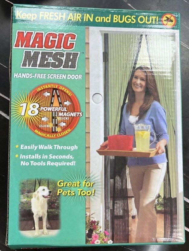 Magic Mesh Magnetic Screen Door net for Main Doors - Yellow life